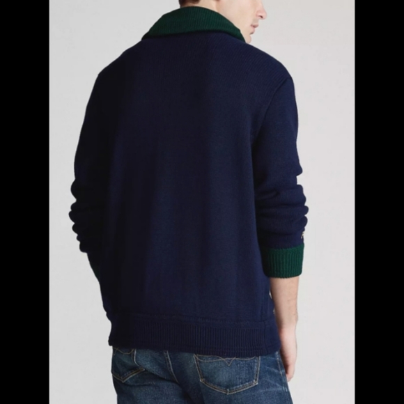 Polo Ralph Lauren P-wing Letterman Cardigan Size Small - Picture 6 of 11